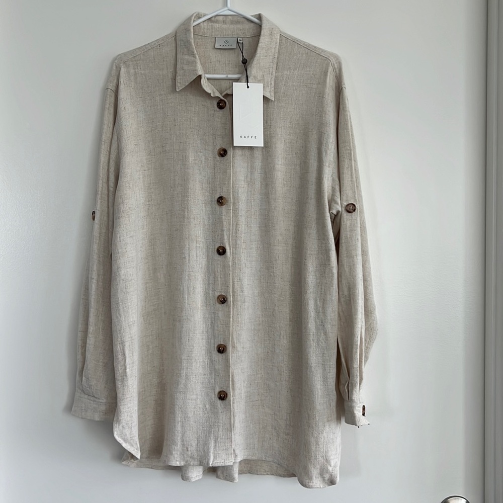 Kaffe linen blend shirt